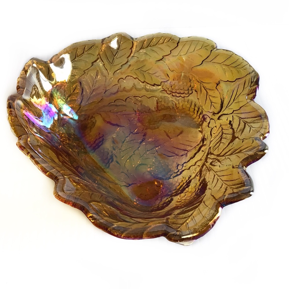 INDIANA GLASS - Iridescent Gold Carnival Glass bowl